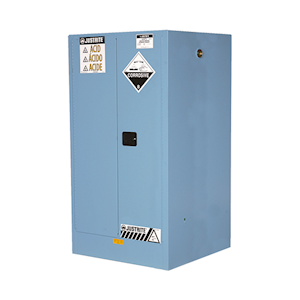 Justrite Safety Storage Cabinets for Corrosive Substances, 350 Litres, 1760 x 870 x 870mm, 3 Shelves, 2 Door, Yellow, Each Each