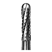 SSW 1556 Tungsten Carbide Burs, Domed Fissure, ISO 137 #09, Friction Grip, Cross Cut, Made in UK, Each Each