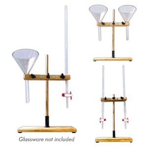 Funnel and Burette Biodegradable Wooden Stand, Base: 8.5 Length x 28 Width (cm), Rod: 1.5 Diameter x 45 Length (cm), Each Each