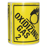 STICKER CLASS2 OXIDIZING GAS'PAPER 100X100MM 250/ROLL Box
