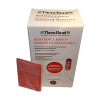 Theraband Latex Exercise Bands, Medium Resistance, Red, 1.5 metres, Individually Packed, 30 Packs/Dispenser Box Box