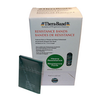 Theraband Latex Exercise Bands, Heavy Resistance, Green, 1.5 metres, Individually Packed, 30 Packs/Dispenser Box Box