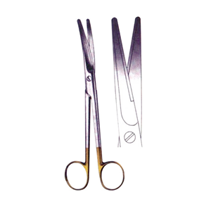 Livingstone Mayo Dissecting Scissors, 14cm, Stainless Steel, with Tungsten Carbide Jaws, Curved, Each Each