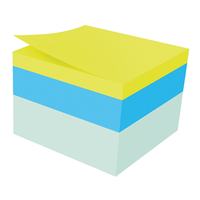 3M 2056-RC Post-It Notes Memo Cubes, 76 x 76mm, Blue Wave, 470 Sheets/Pack