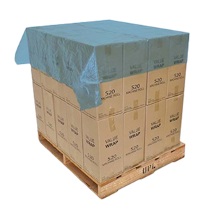 TigerPak Pallet Cover Top Sheet, 1680 x 1680 x 1680mm, 20um, HDPE, Blue, 250 Pieces/Roll Roll