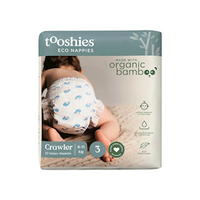 Tooshies Eco Nappies, with Organic Bamboo, Size 3 Crawler, 6-11kg, 44 Pieces/Pack Pack