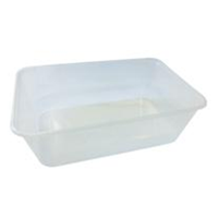 Universal Take-Away Rectangular Container, Base, 750ml, Clear, Recyclable Plastic, 50/Pack, 500/Carton Carton
