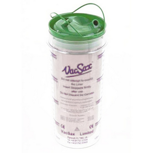 VacSax Bacticlear® Antimicrobial Suction Liner Canisters, 8.5mm, 1 Litre, 25 Pieces/Box Box