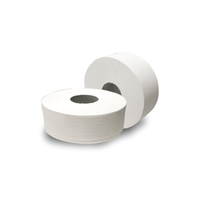 Sofeel Jumbo Soft Toilet Tissue Roll, 2-Ply, 91mm x 300m, 14.5 GSM, Roll Diameter 23cm, White, 8 Rolls/Carton, NO PLASTIC Carton