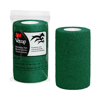 3M Vetrap Bandaging Tape, 7.5 cm by 4.5 meters stretched, colour Green Each Each