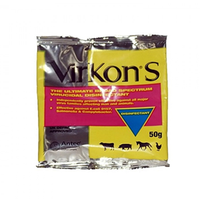 Out of Date, Virkon Broad Spectrum Virucidal Disinfectant, 50g Sachet,EA, Original Unopened Condition, Price Discounted, While Stocks last Each