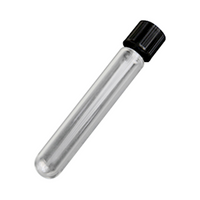 Test Tube, Glass, SVL Black Phenolic Recyclable Plastic Screw Cap, 22 x 200mm, 40/Pack Pack