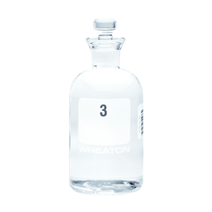 Wheaton BOD Bottle, 300ml, Un-numbered, Borosilicate Glass, with Robotic Stopper and Barcode Label, 24/Carton Carton