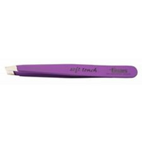 Focus slanted tweezers, soft touch light, purple, each