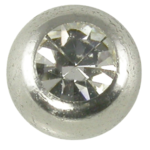 Micro Jewelled Balls 3mm 16GA Crystal, Each Each